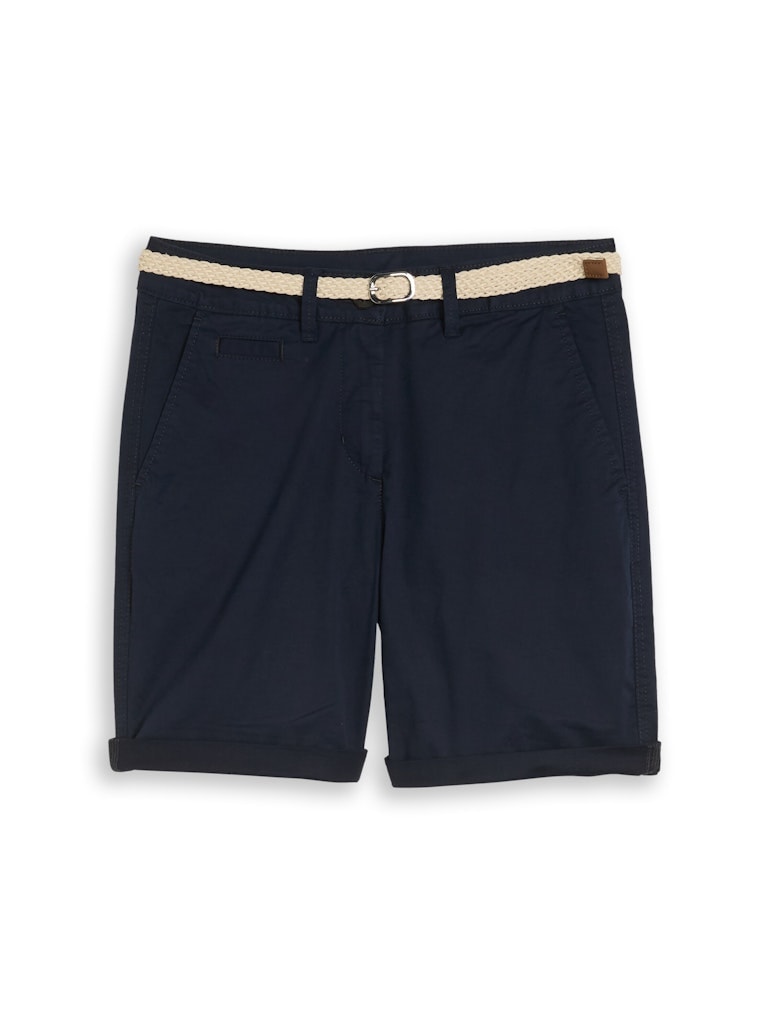 Chino Bermuda Shorts mit Gürtel