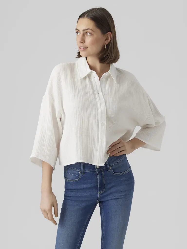 VMNATALI CROP SHIRT WVN NOOS