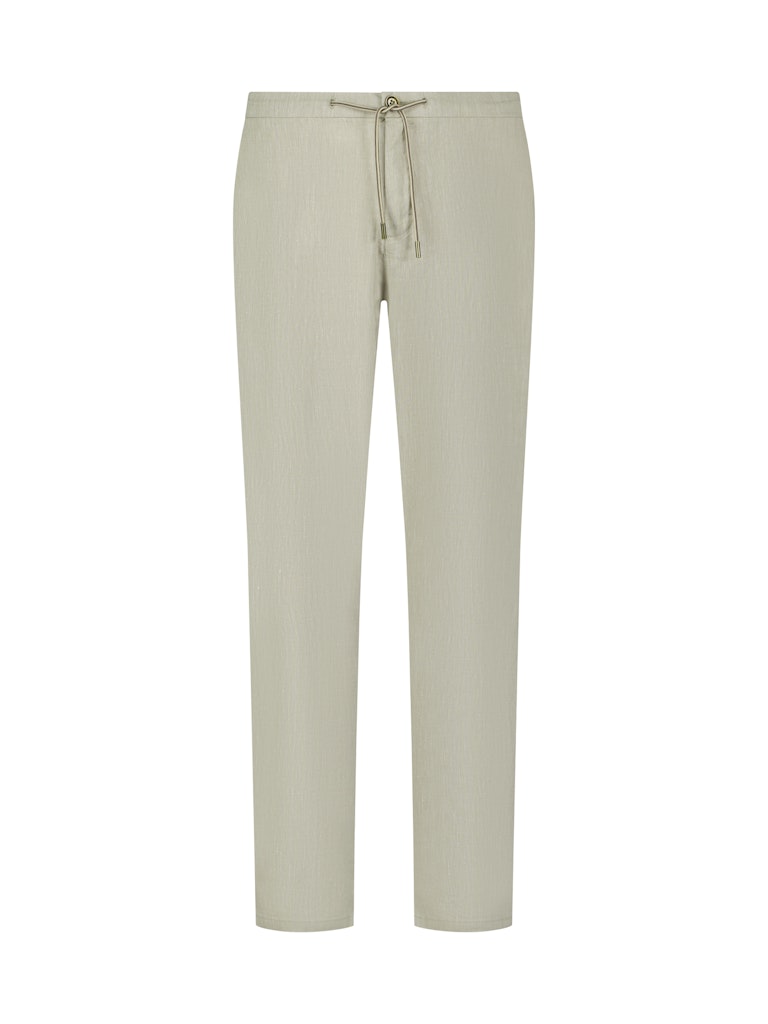 Pants With Linen Yarn Dyed