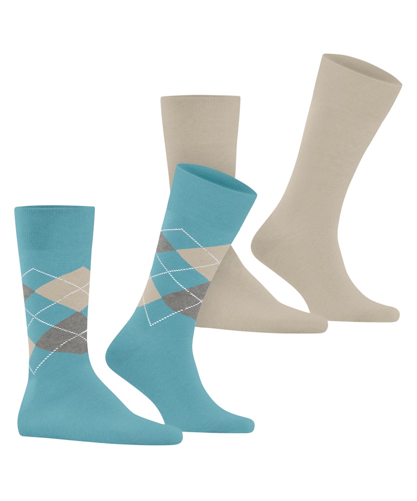 Burlington Everyday Argyle Mix 2-Pack Herren