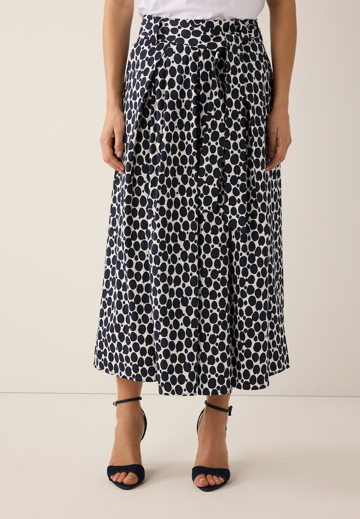Baumwollrock mit Tupfenprint