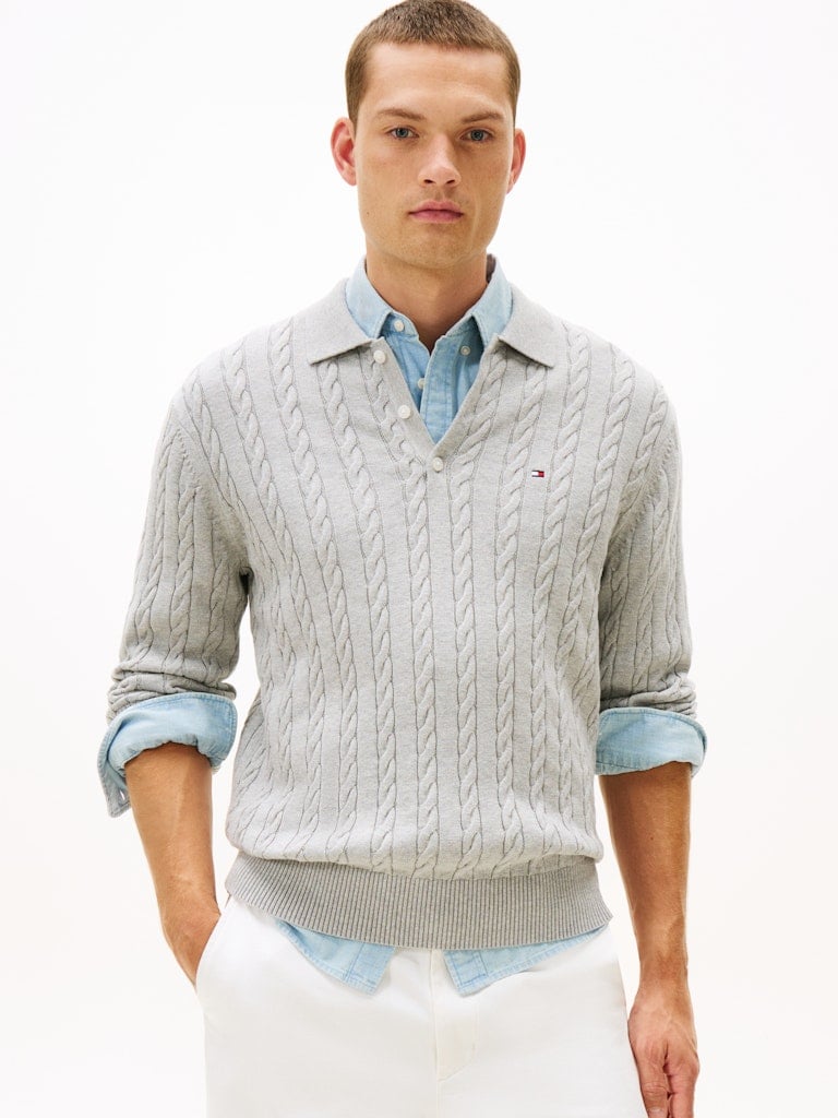 CLASSIC COTTON CABLE LS POLO