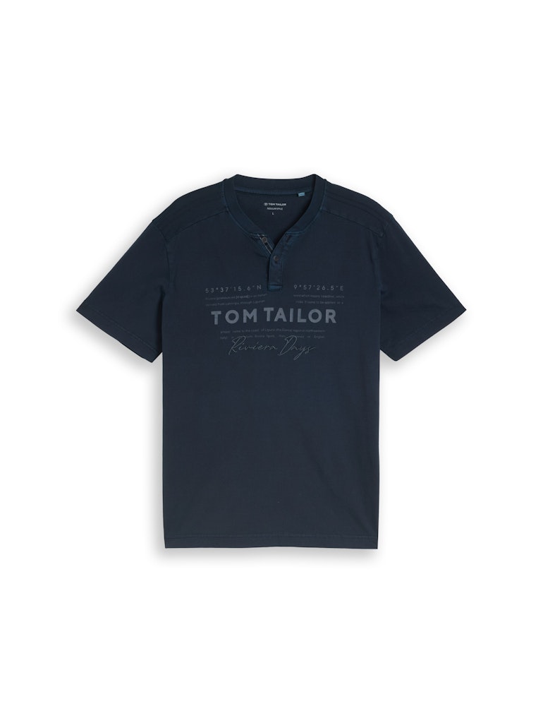 Henley T-Shirt im Used-Look