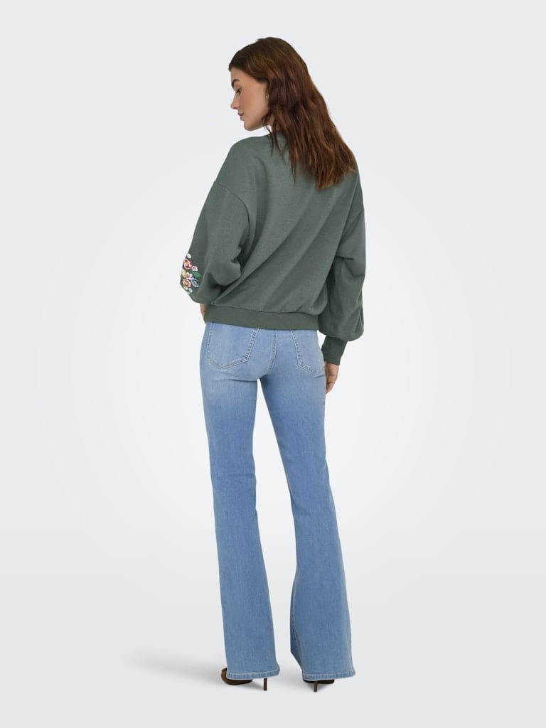 ONLBROOKE L/S O-NECK FLOWER SWT NOOS