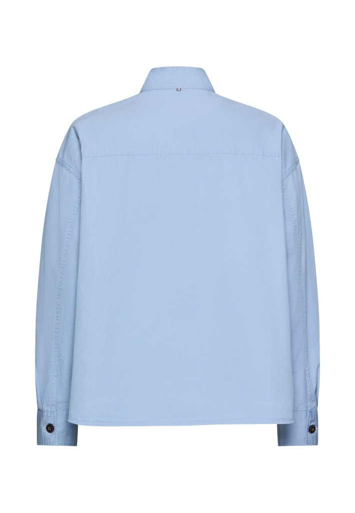 Langarmbluse mit Stehkragen