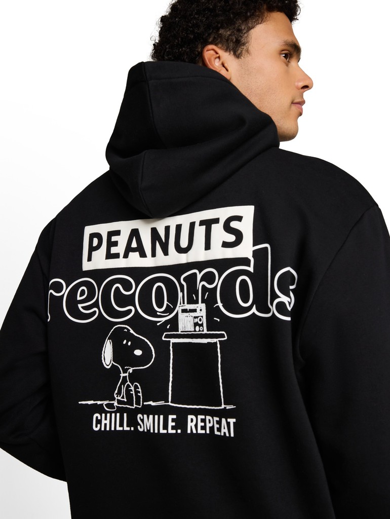 Relaxed Fit Hoodie Sweatshirt mit Snoopy-Rückenprint