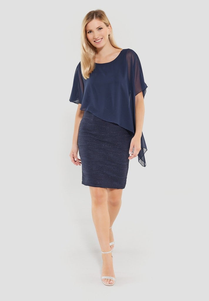 Cocktailkleid mit Überwurf