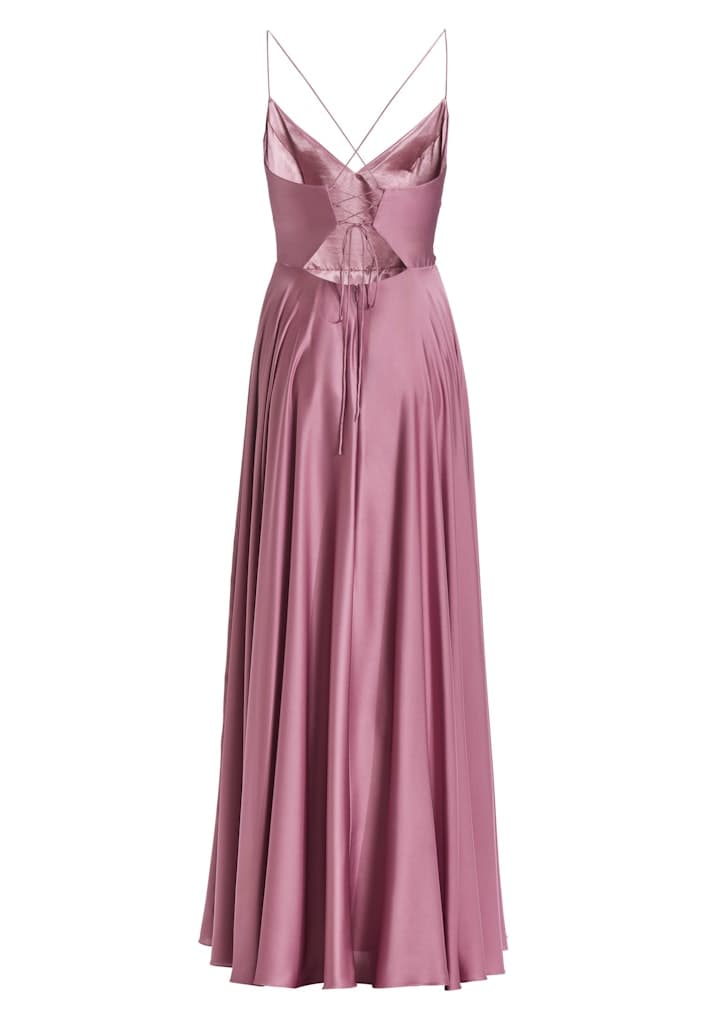 Satinkleid mit Schnürung am Rücken