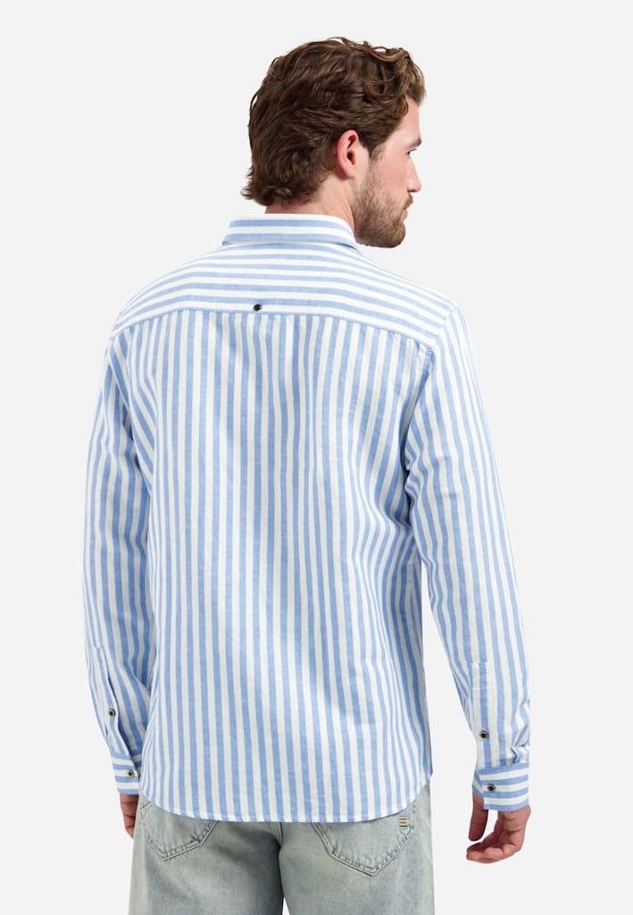 Shirt Vertical Big Stripe With Linen