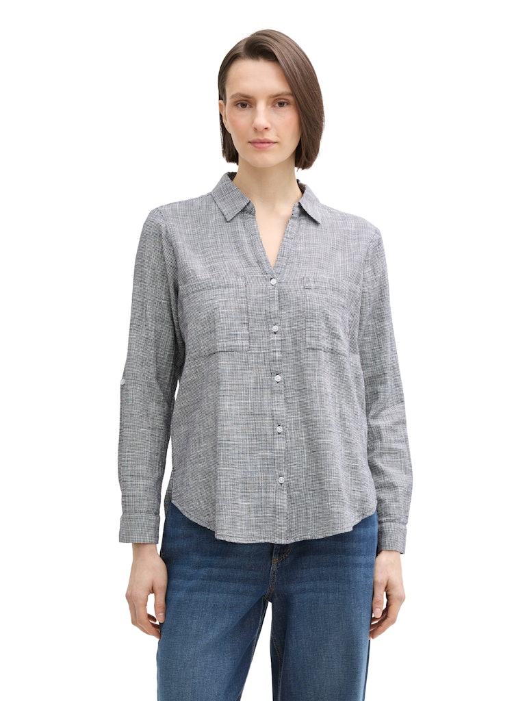 Bluse mit Brusttaschen