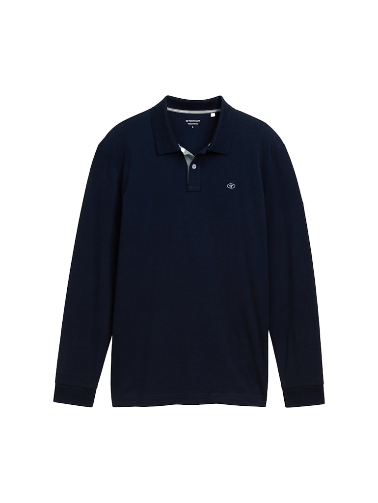 Langarm Piqué Poloshirt