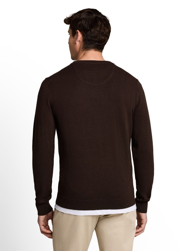 Basic Strickpullover aus Baumwolle