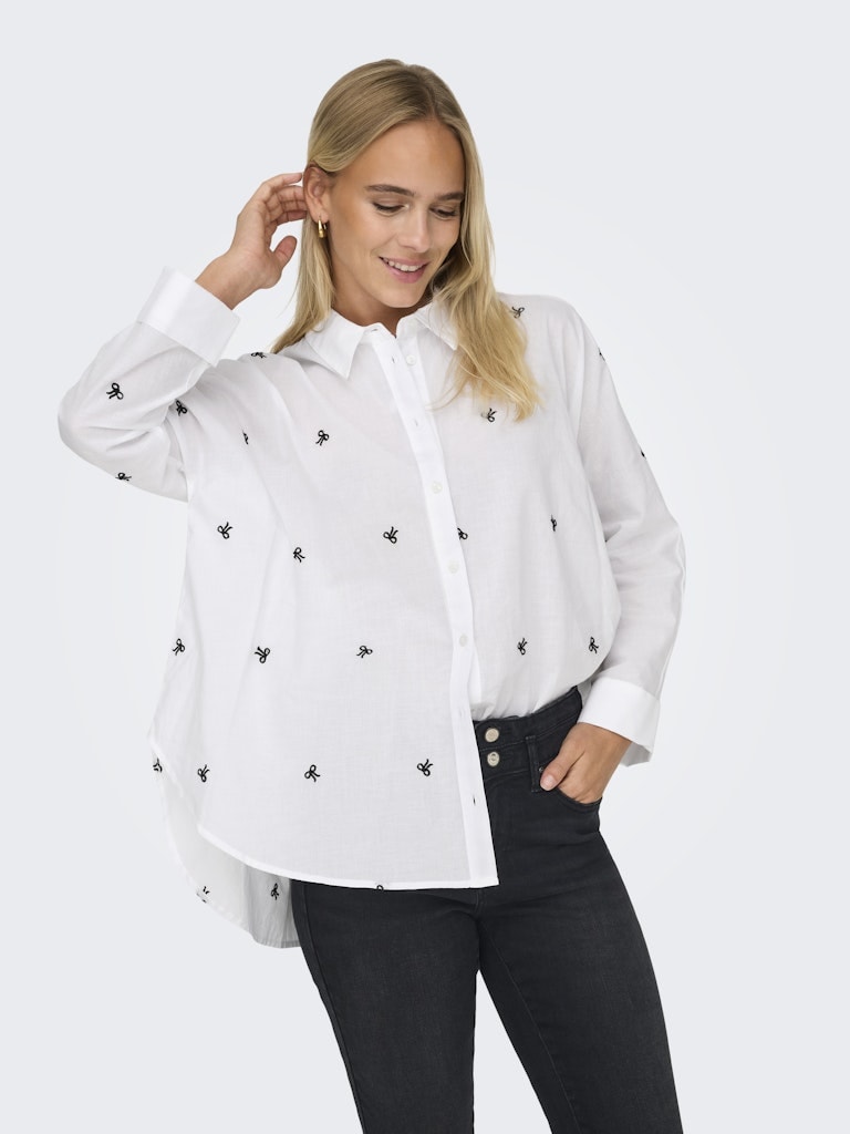 ONLNEW LINA GRACE LS EMB SHIRT NOOS WVN