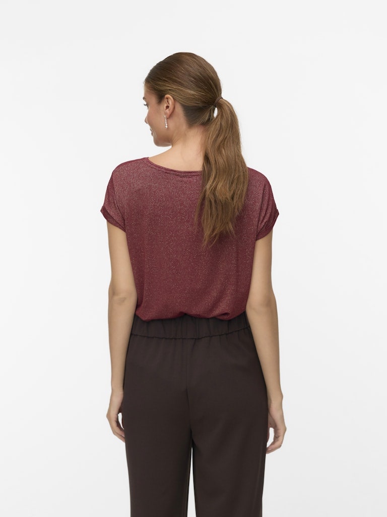 VMLAVA GLITTER SS TOP STRIPE LX JRS NOOS