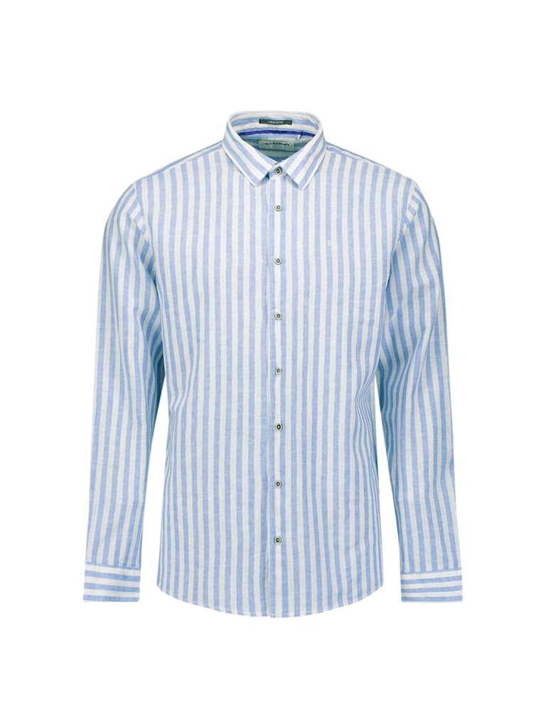 Shirt Vertical Big Stripe With Linen