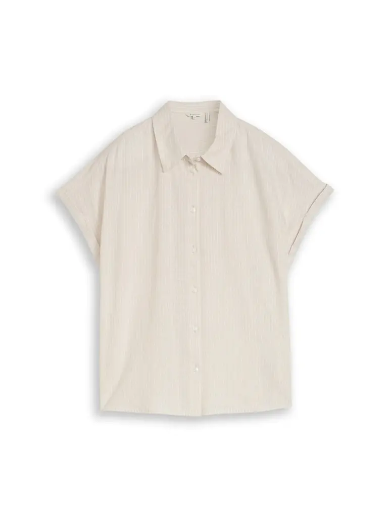 Loose Fit Bluse mit Leinenanteil