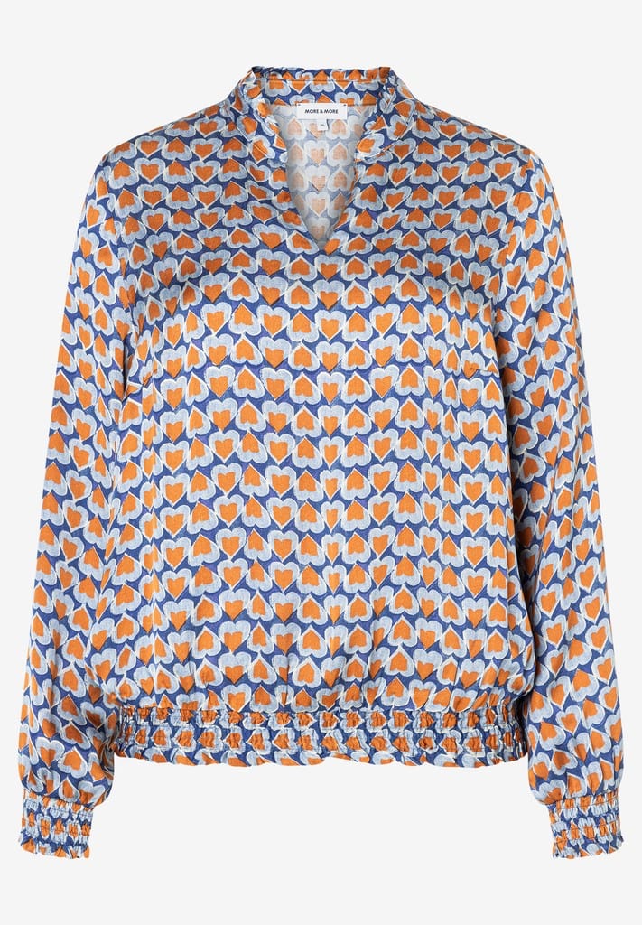 Satinbluse mit Print