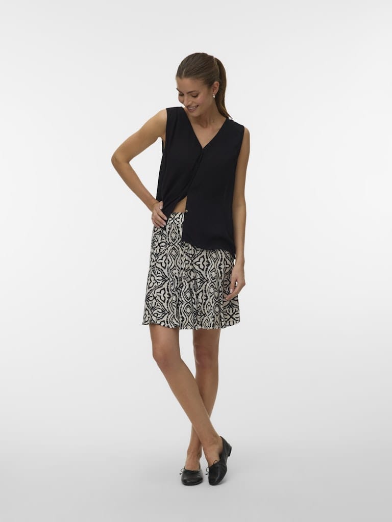VMMENNY HW TIE SHORT SKIRT WVN GA