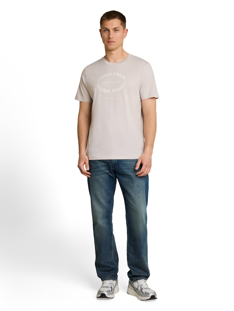 Basic T-Shirt mit Logo-Print