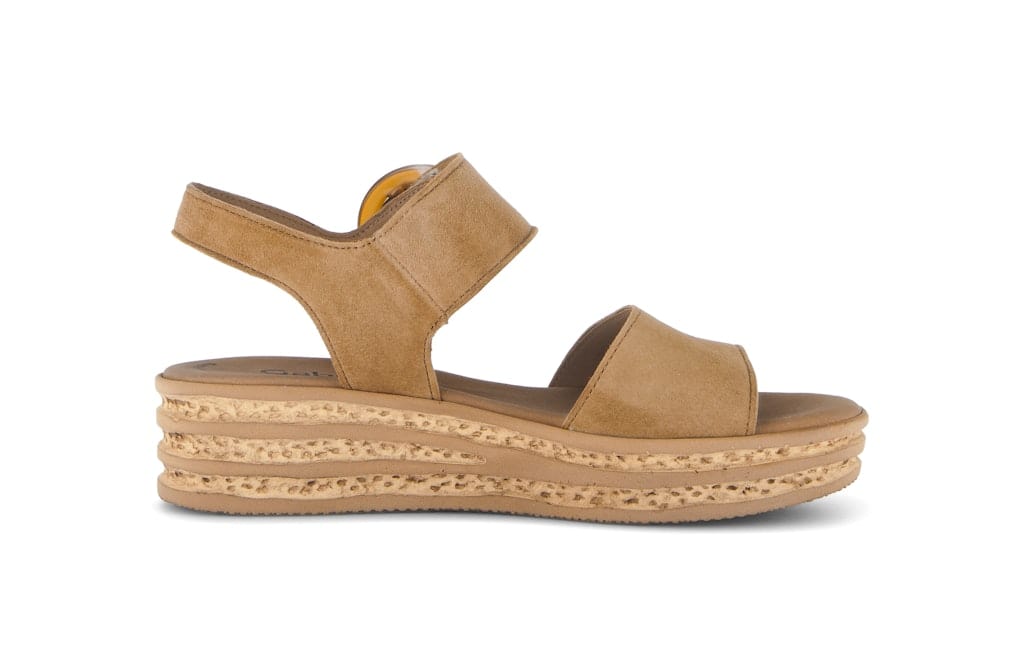 Plateau Sandalen Rauleder braun