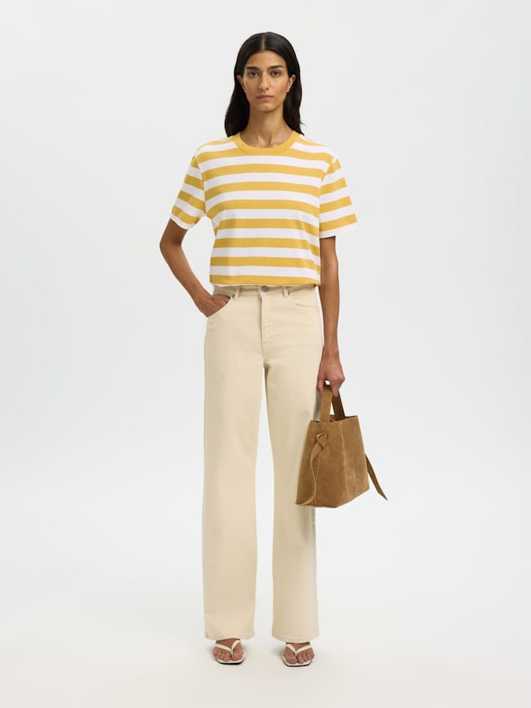 SLWESSENTIAL SS STRIPED BOXY TEE NOOS