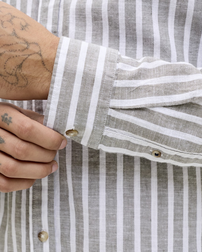 JJESUMMER LINEN BLEND BAND SHIRT L/S SN