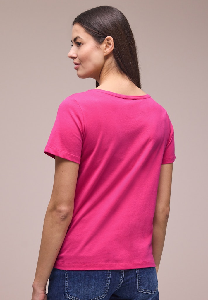 Basic T-Shirt mit Rundhals und Print