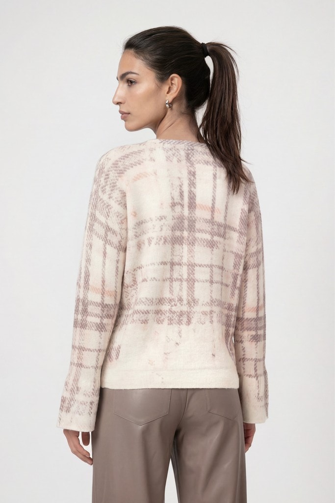 Strickpullover mit Karomuster