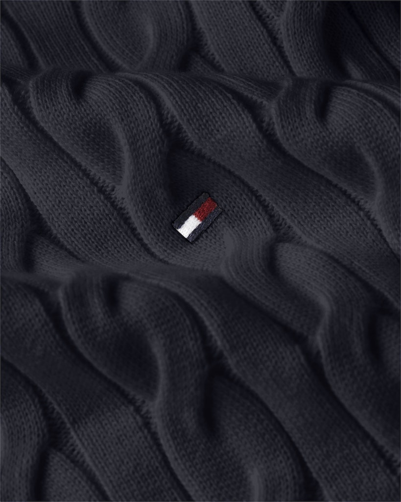 CLASSIC COTTON CABLE CREW NECK
