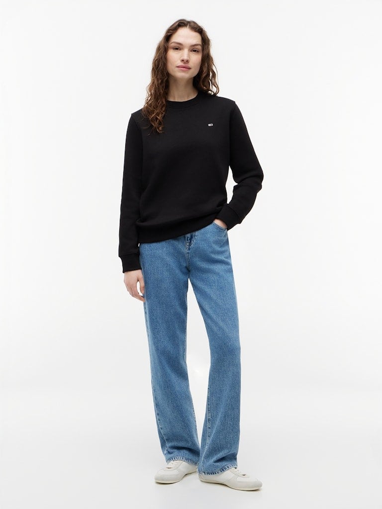 Flag Embroidery Brushed Fleece Sweatshirt