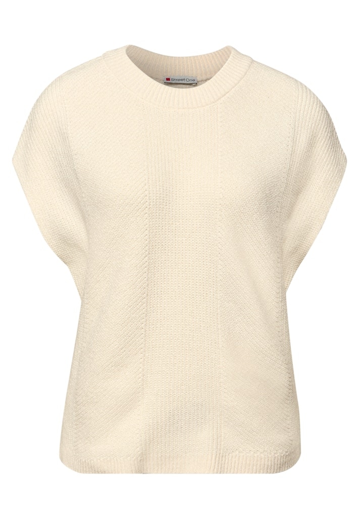 Ärmelloser Chenille Pullover