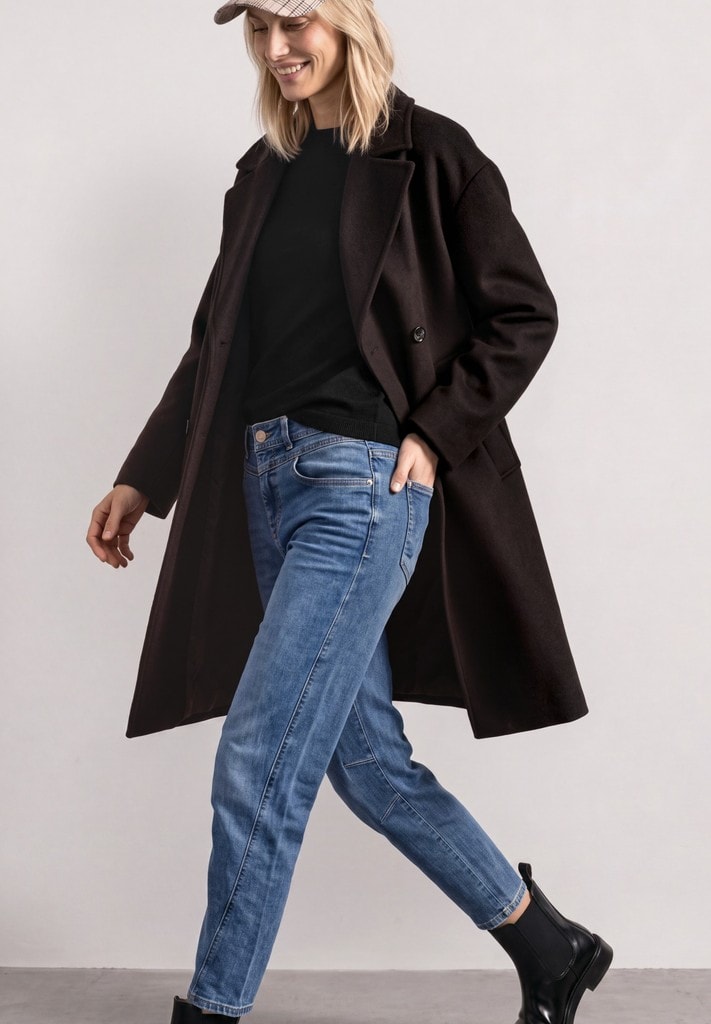 Basic Pullover mit U-Boot-Ausschnitt