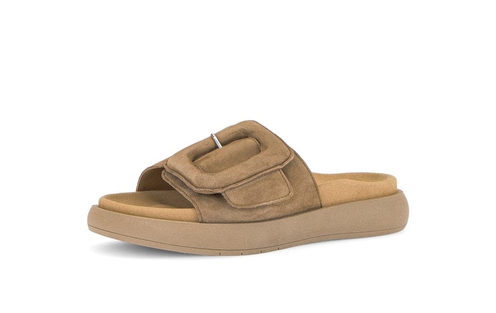 Pantoletten Rauleder braun