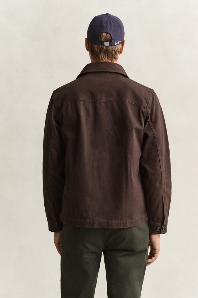 Hemdjacke aus gebürstetem Twill