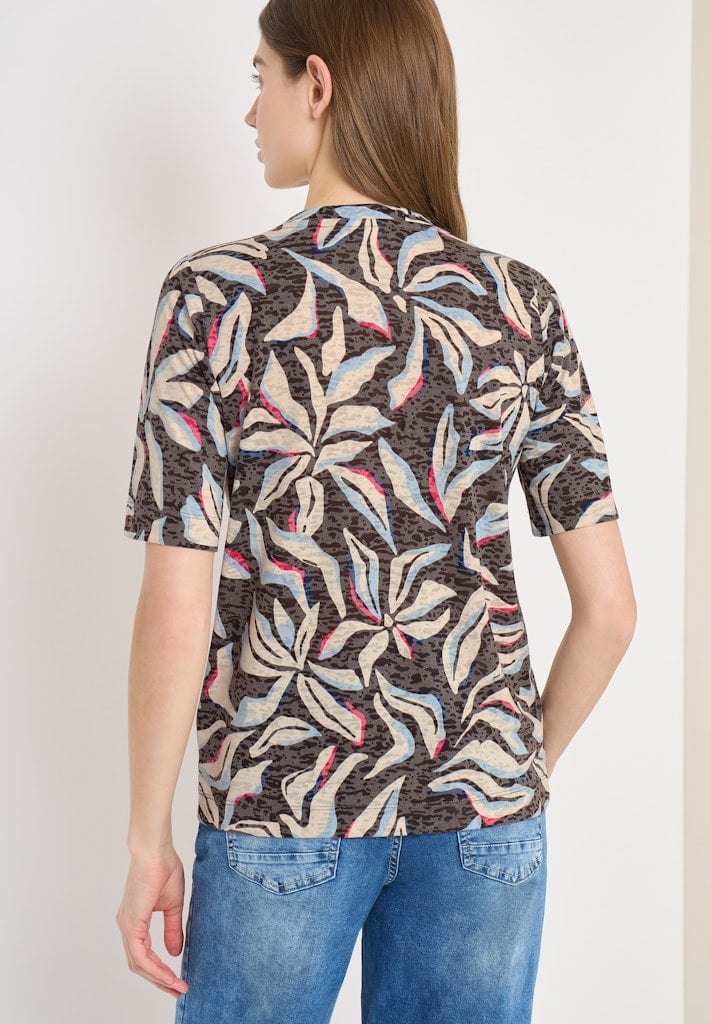 Kurzarm T-Shirt im Ausbrenner-Look