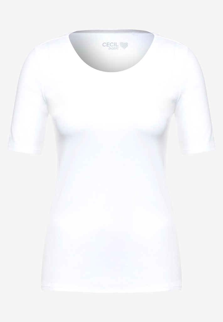 Basic T-Shirt mit Rundhals in Unifarbe