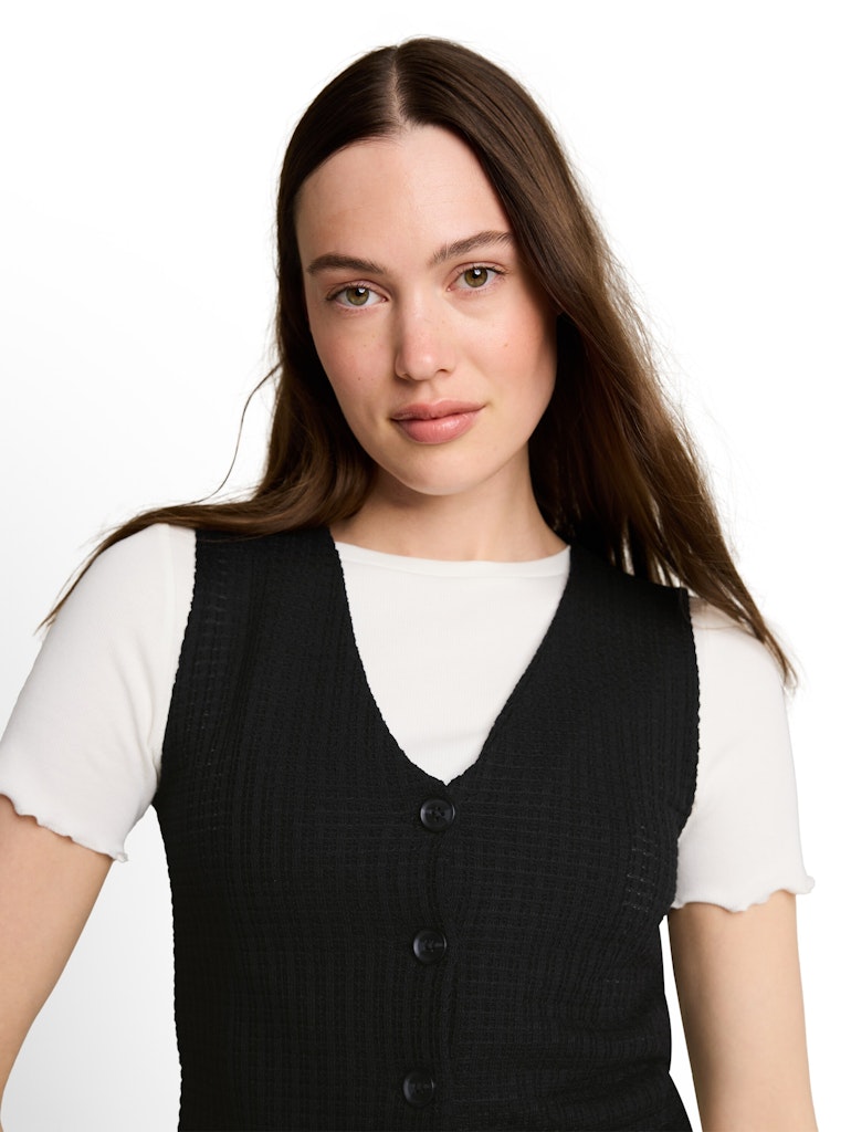 Fitted Jacquard Blazer-Weste