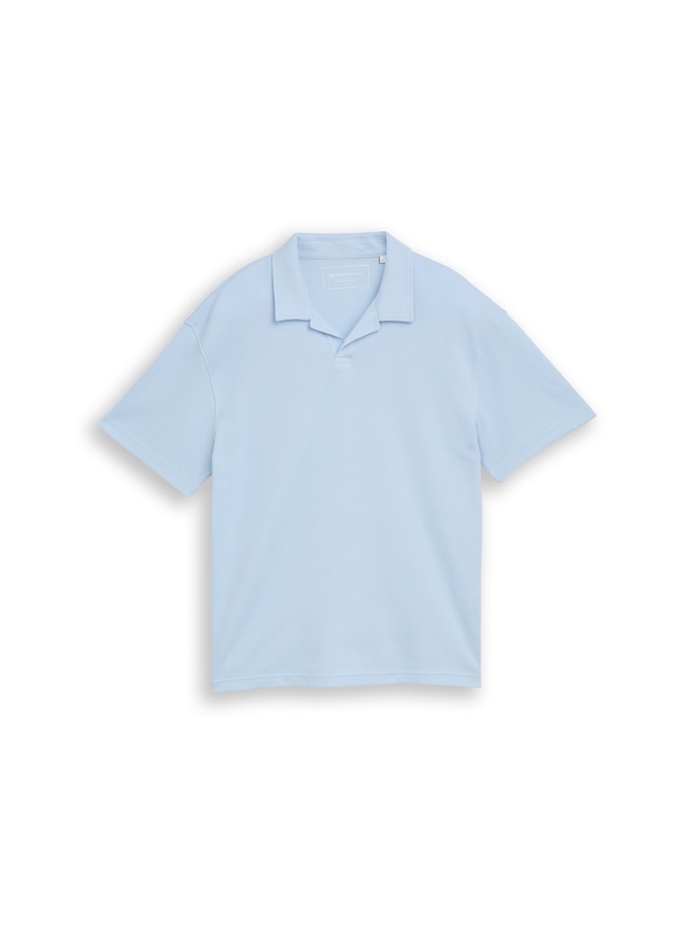 Relaxed Fit Resort Poloshirt mit Waffelstruktur