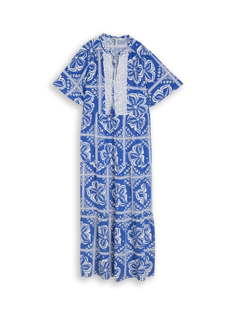 Loose Fit Maxi-Kleid mit Muster