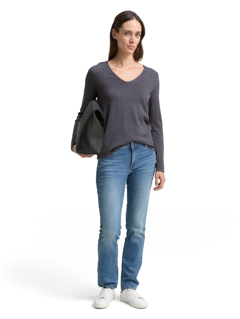 Strickpullover mit V-Ausschnitt