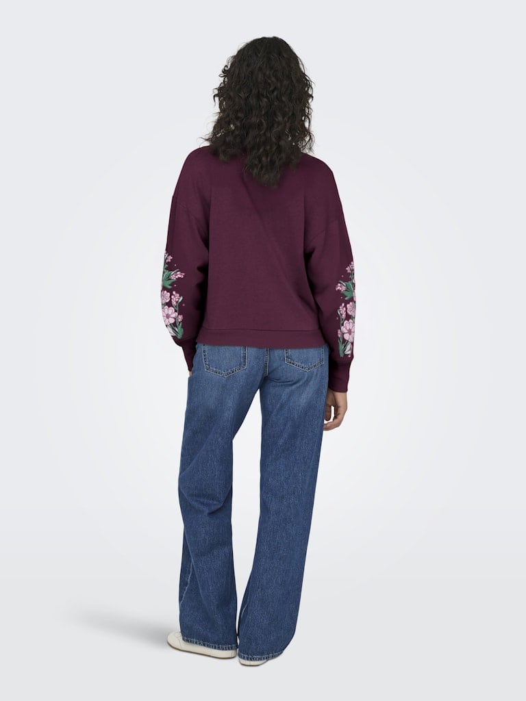 ONLBROOKE L/S O-NECK FLOWER SWT NOOS