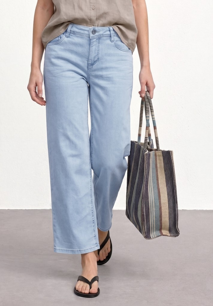 7/8 Mid Waist Wide Leg Jeans im Loose Fit