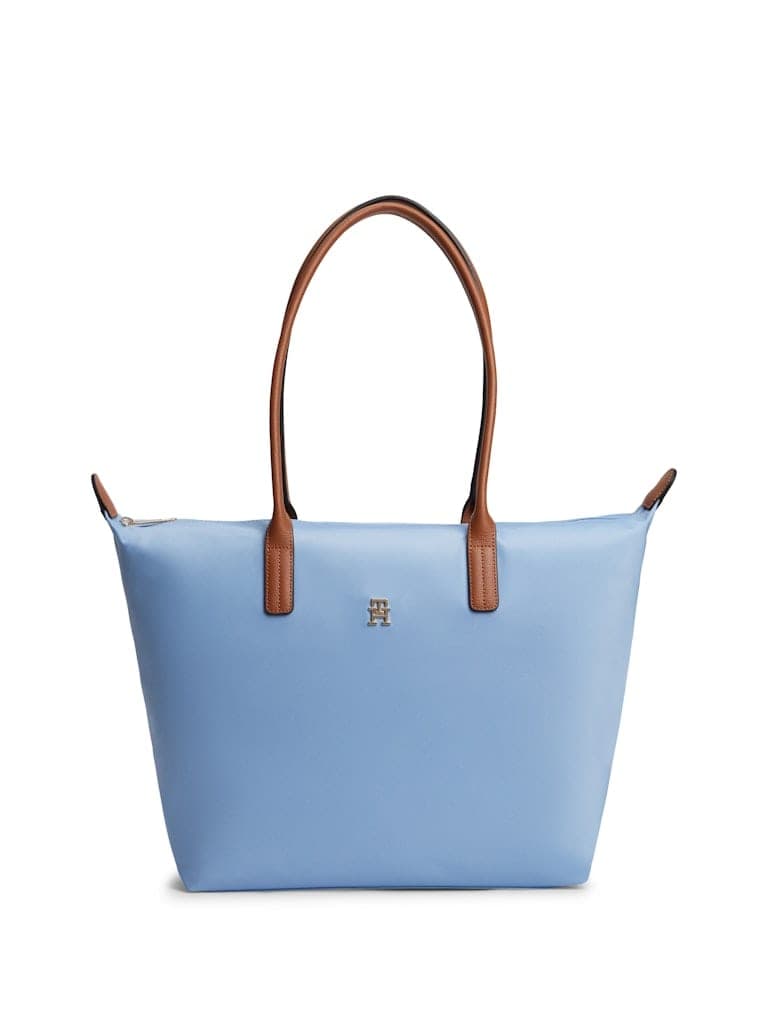 TH Monogram Contrast Handle Tote Bag
