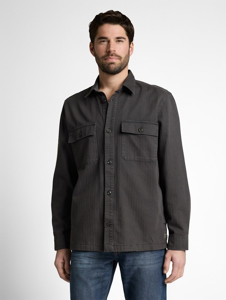 Overshirt im Washed-Look