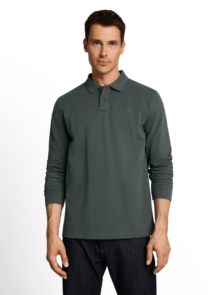 Langarm Piqué Poloshirt