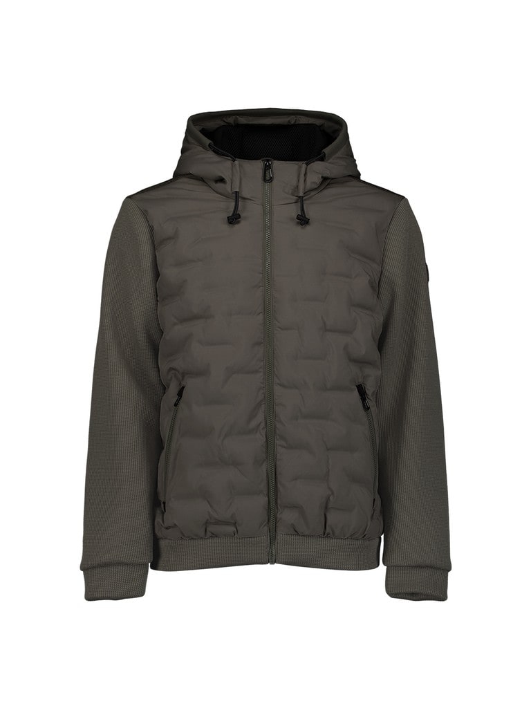 Jacket Short Fit Sealed Hooded Knitted Mix