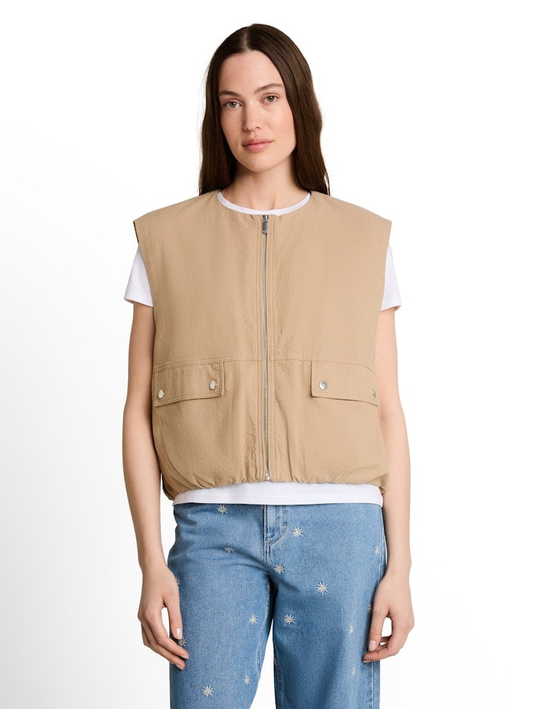 Loose Fit Weste mit Taschen