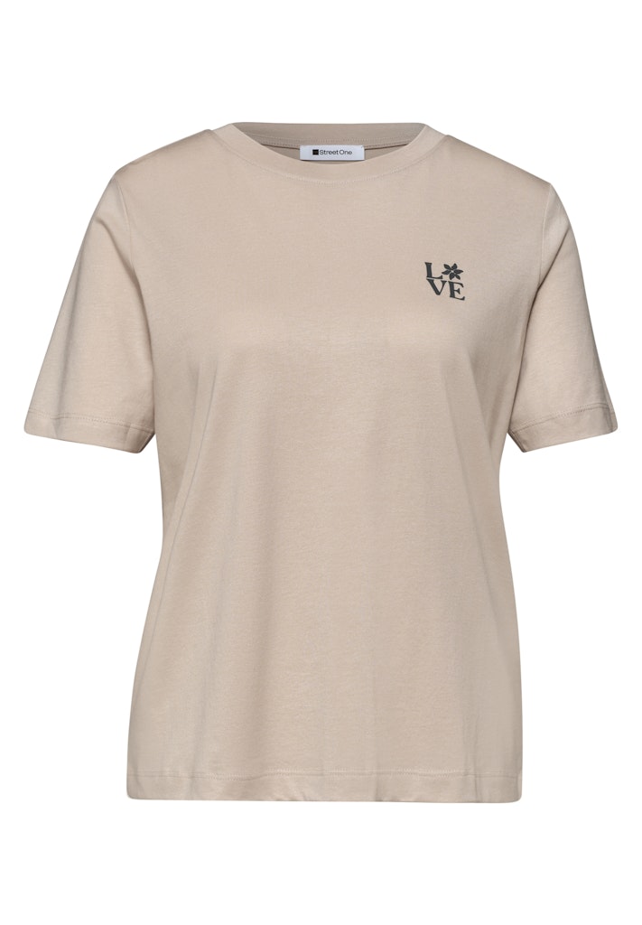T-Shirt mit Rundhals und Printdetail