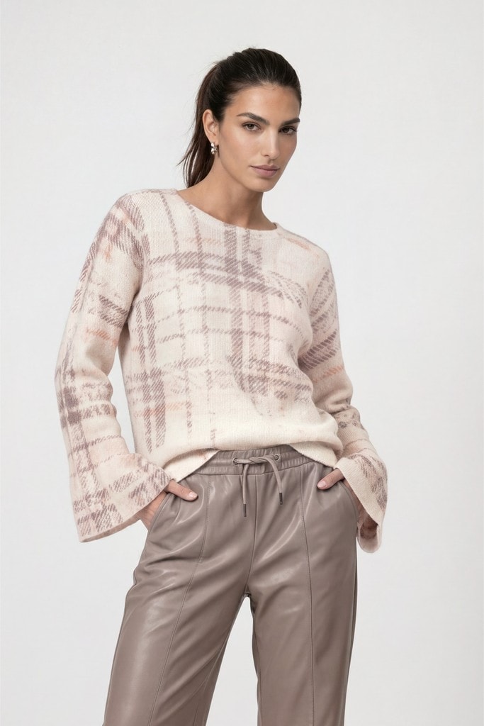 Strickpullover mit Karomuster