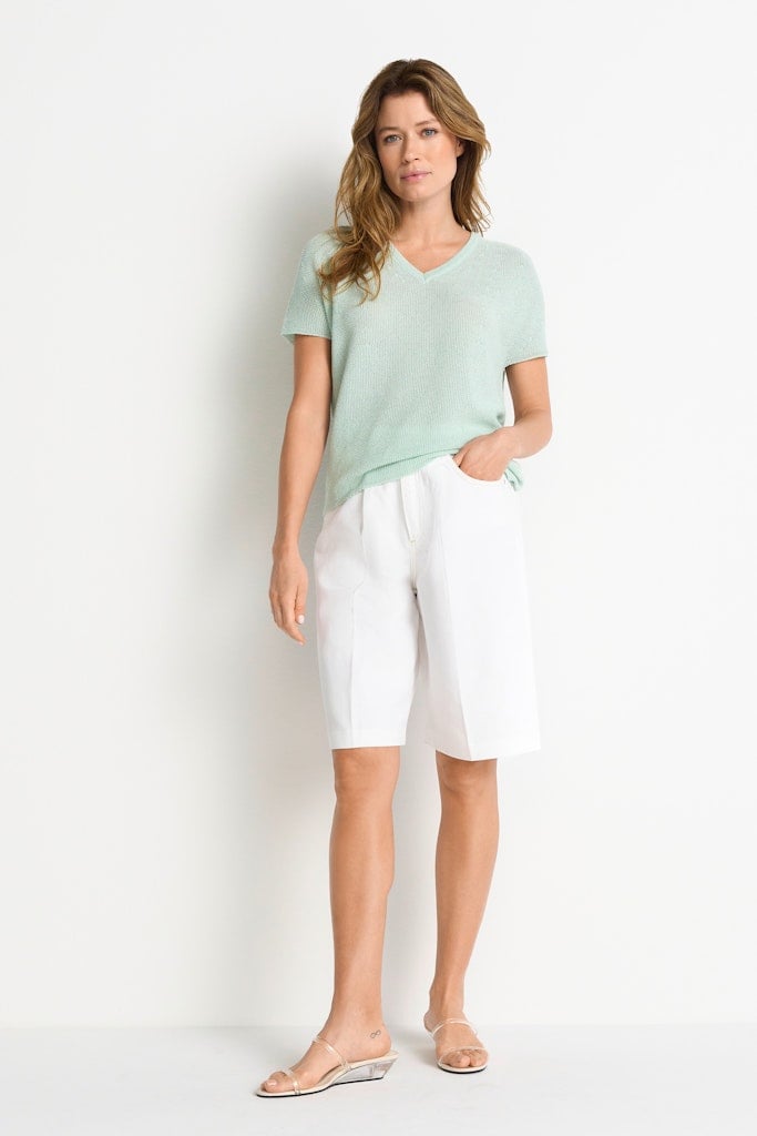 Crew Neck Shiny Yarn